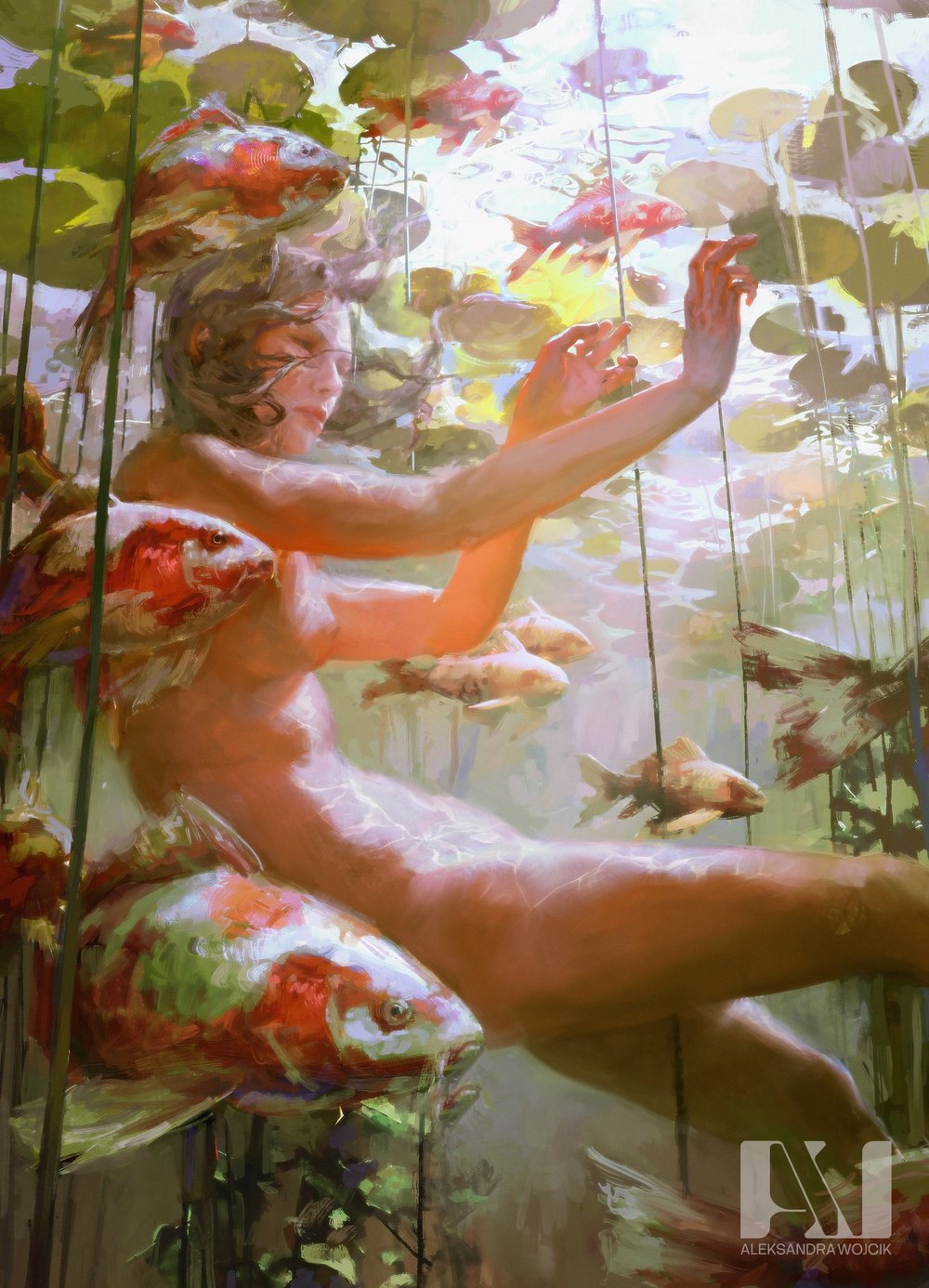 Dive - illustration by Aleksandra Wojcik