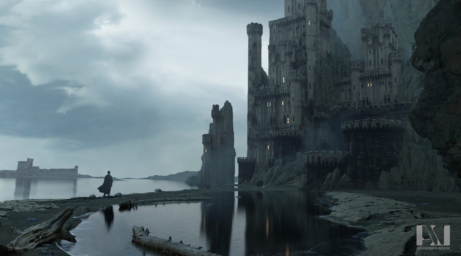Dark Castle — environment concept art by Aleksandra Wojcik