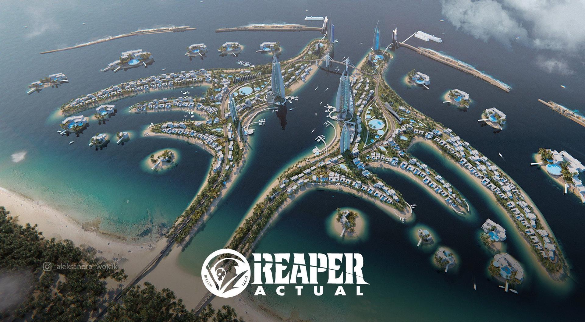 Man Made Island — Reaper Actual environment concept art by Aleksandra Wojcik