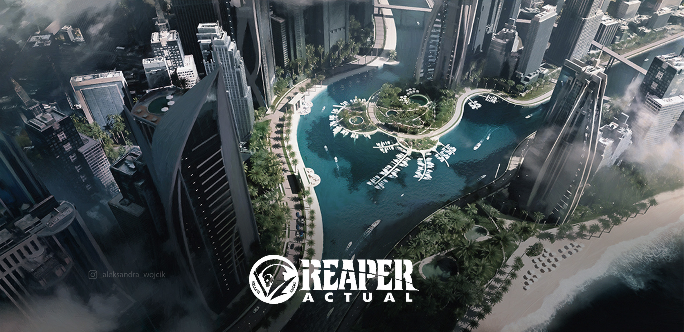 Marina Cityscape — Reaper Actual environment concept art by Aleksandra Wojcik