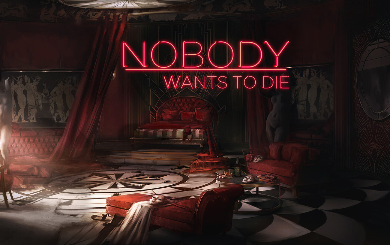 Red Room — Nobody Wants to Die environment concept art by Aleksandra Wojcik