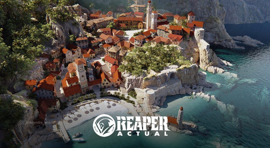 Town by the Sea environment concept art - Reaper Actual by Aleksandra Wojcik