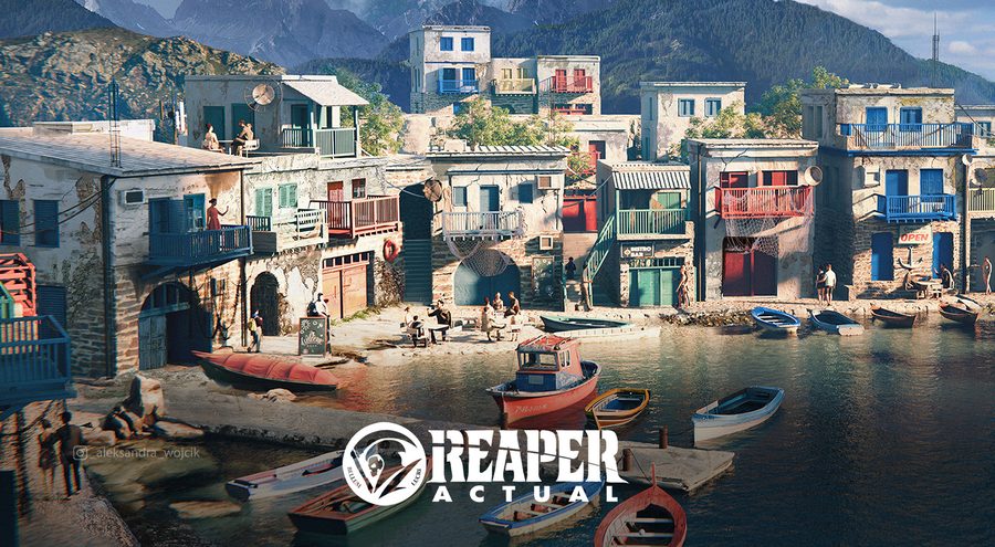 Town Street environment concept art - Reaper Actual by Aleksandra Wojcik