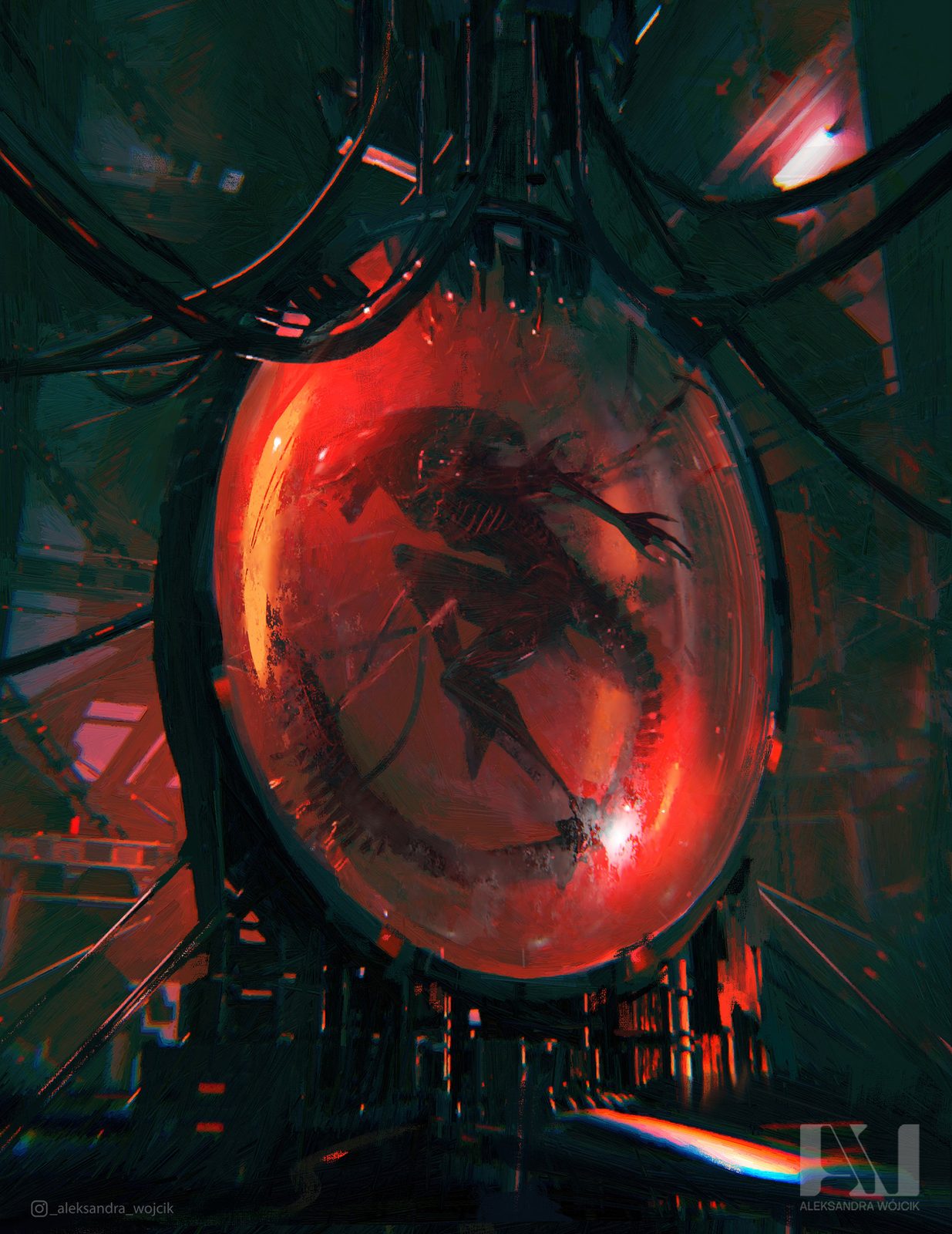 Alien — illustration by Aleksandra Wojcik