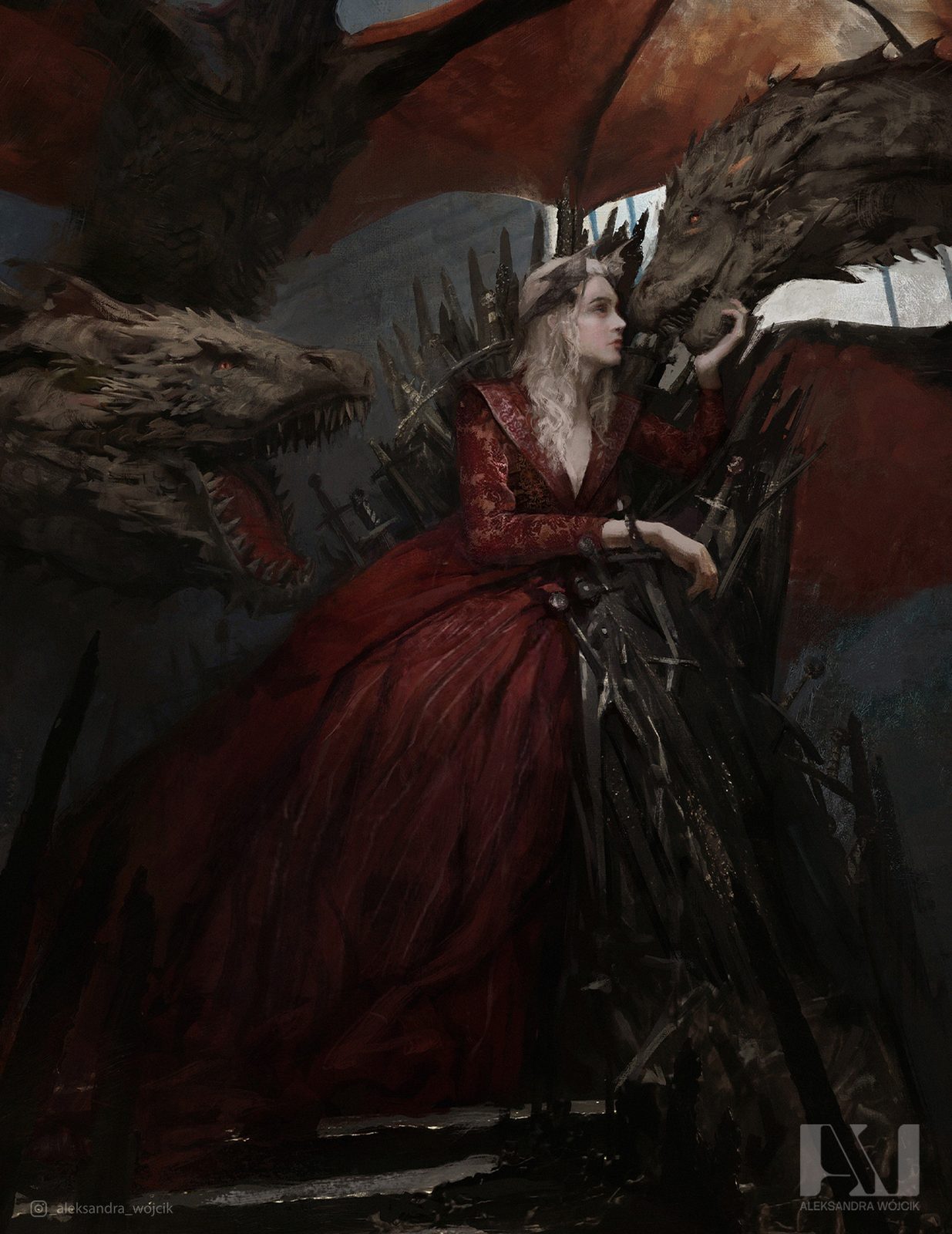 Daenerys — illustration by Aleksandra Wojcik
