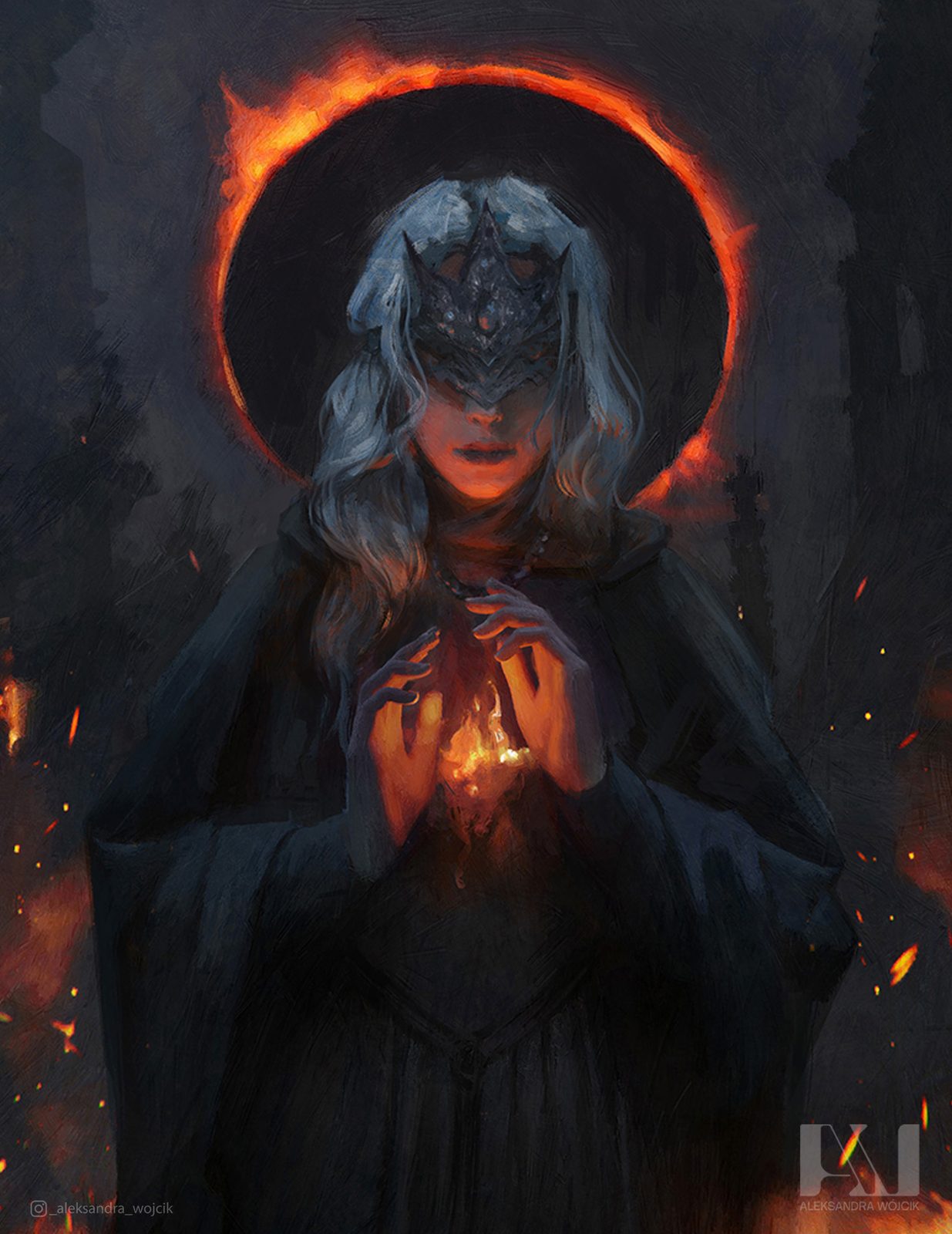 Fire Keeper — illustration by Aleksandra Wojcik