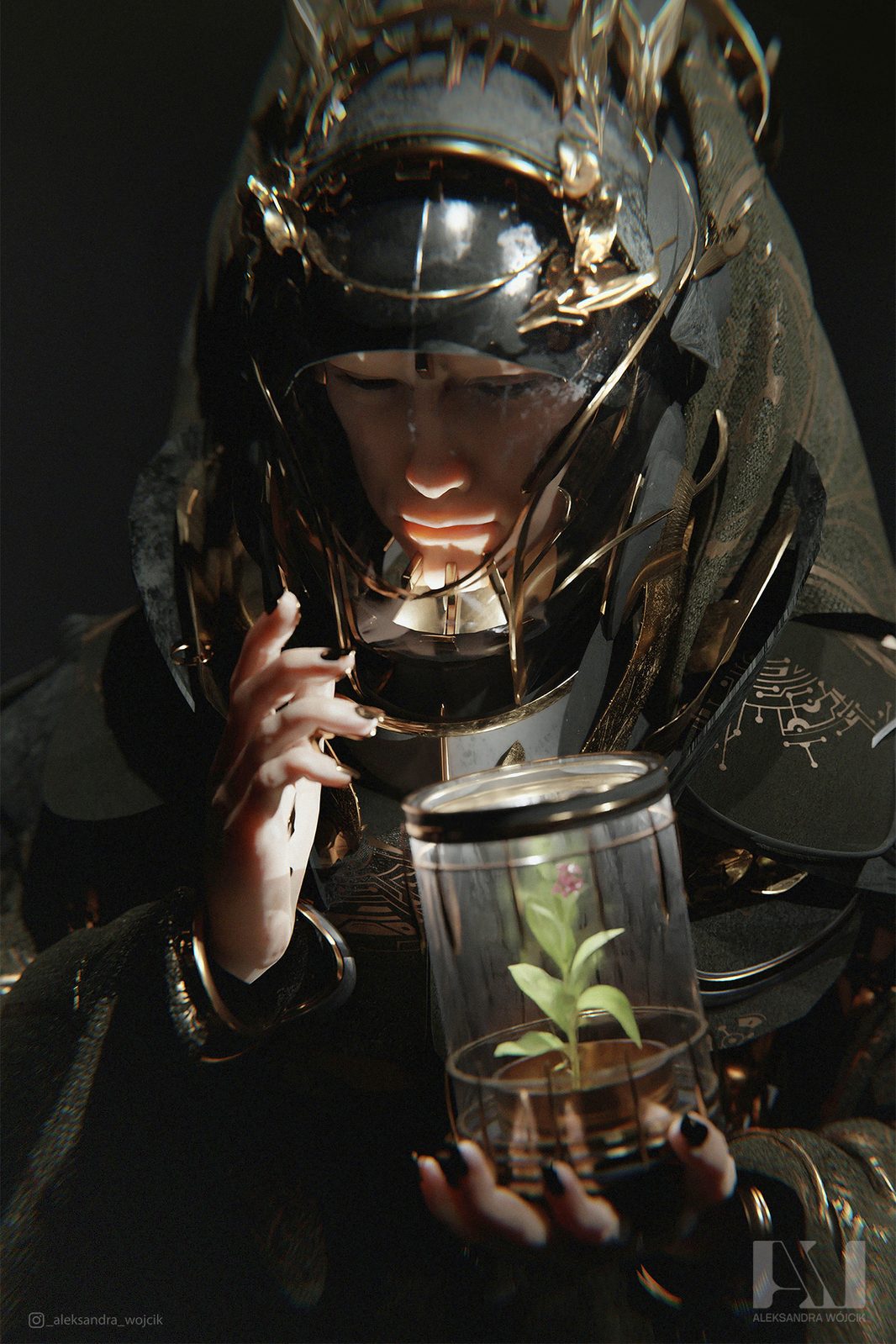Space Plant Lover — illustration by Aleksandra Wojcik