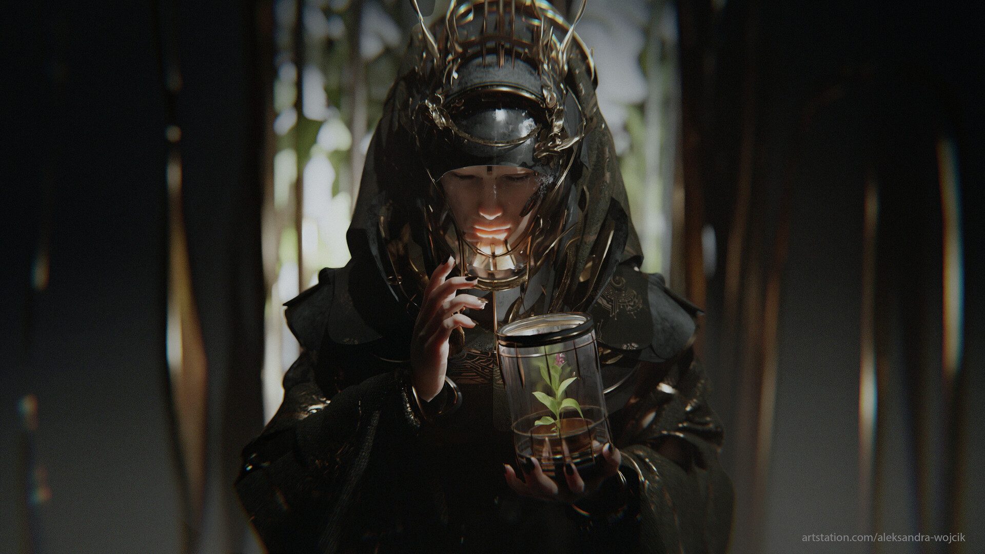 Space Plant Lover - character concept art by Aleksandra Wojcik